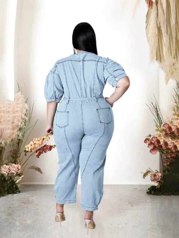 combinaison jean large femme 2