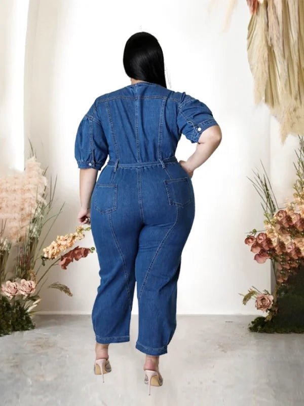 combinaison jean large femme 4