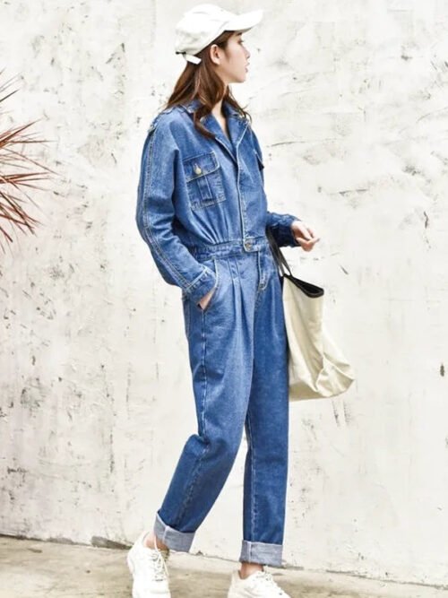 combinaison jean oversize 2